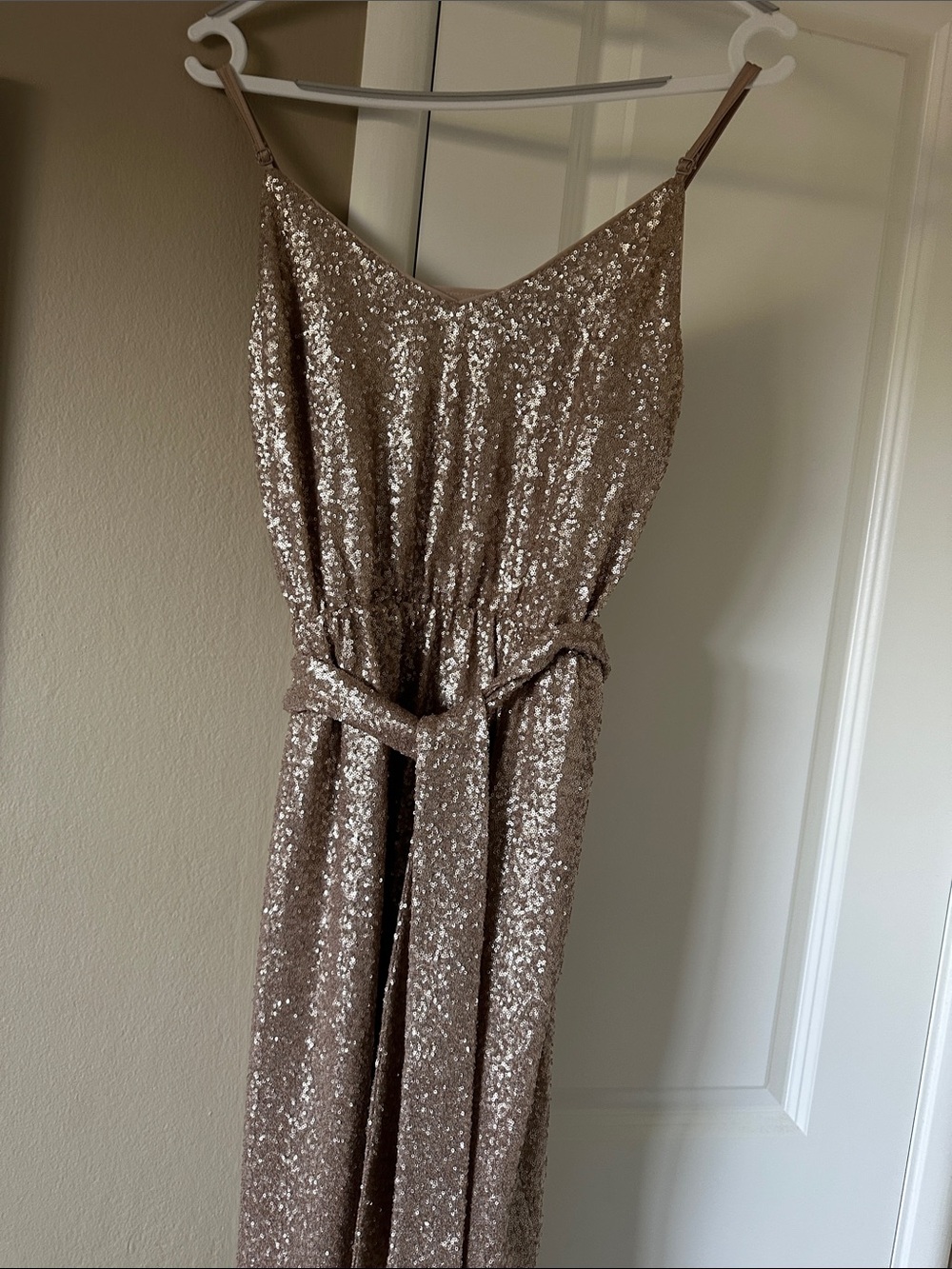 Nordstrom Strapless Sequin Gown in Champagne Gold